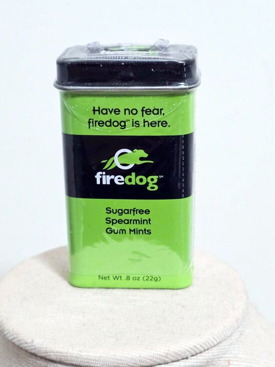 Rare Circuit City FireDog Sealed Gum Mints Metal Tin NOS Promo Advertising NIP